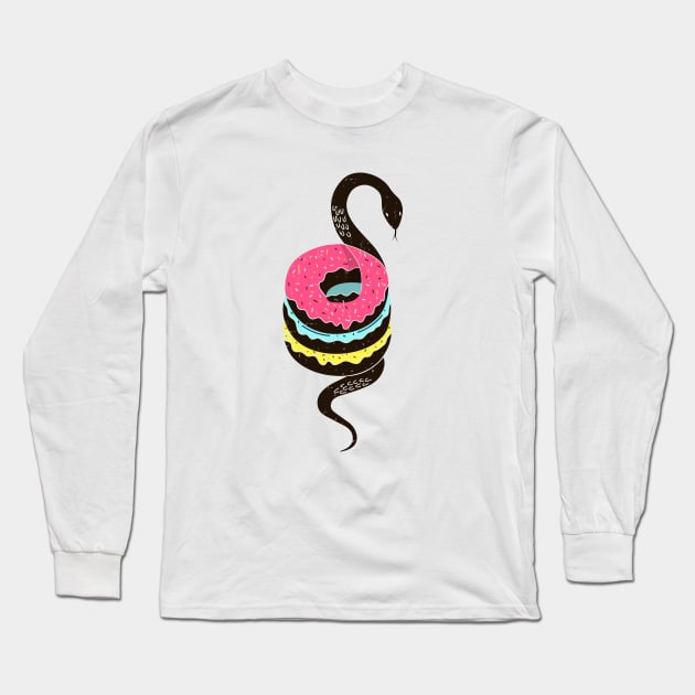 Snake Donut Long Sleeve T-Shirt by diardo